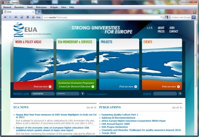 Screenshot www.eua.be