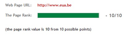 Pagerank-check for http://www.eua.be